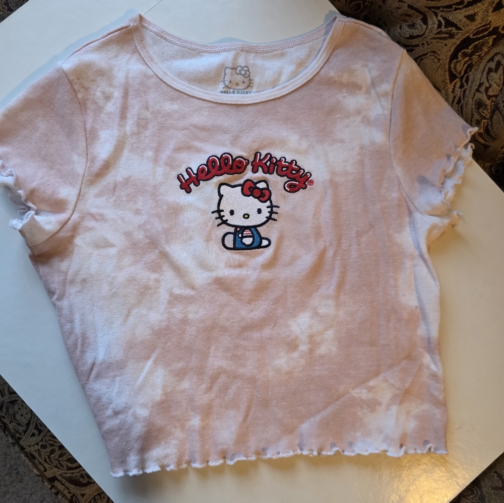 Hello Kitty Light Pink Womans T-Shirt Cropped